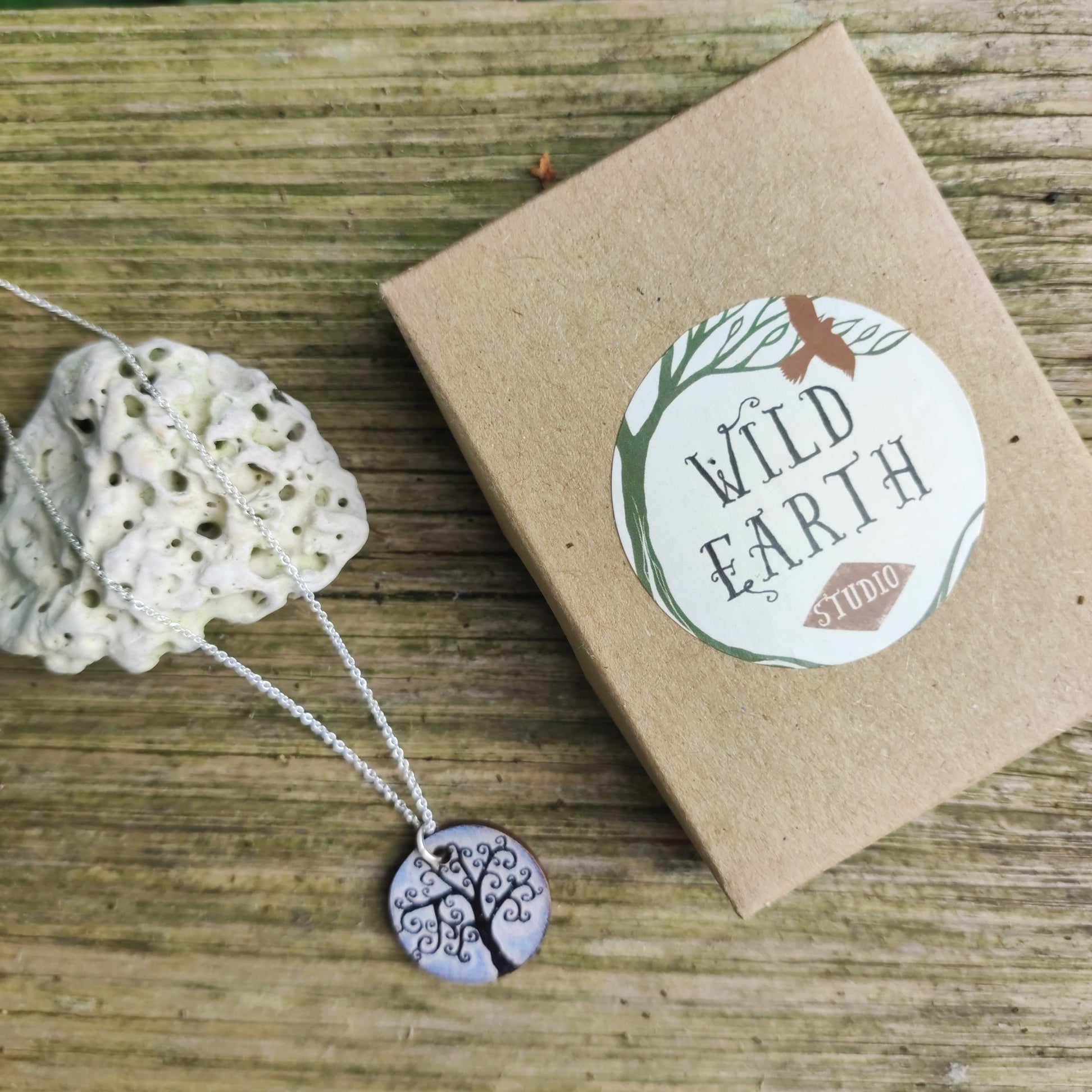 Tree of Life ~ Wood & Sterling Silver Pendant