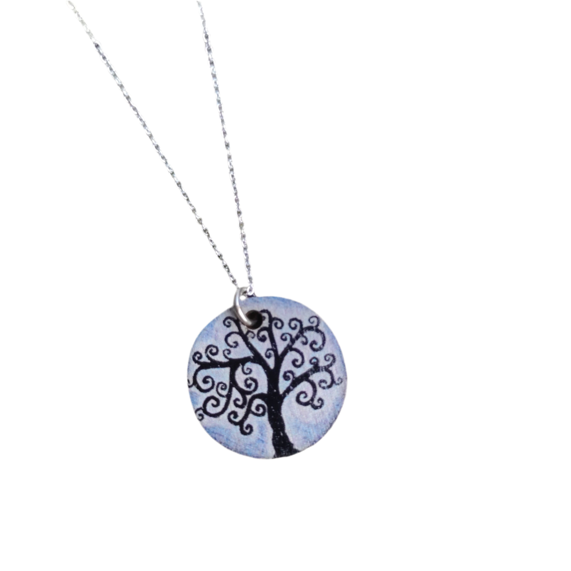 Tree of Life ~ Wood & Sterling Silver Pendant