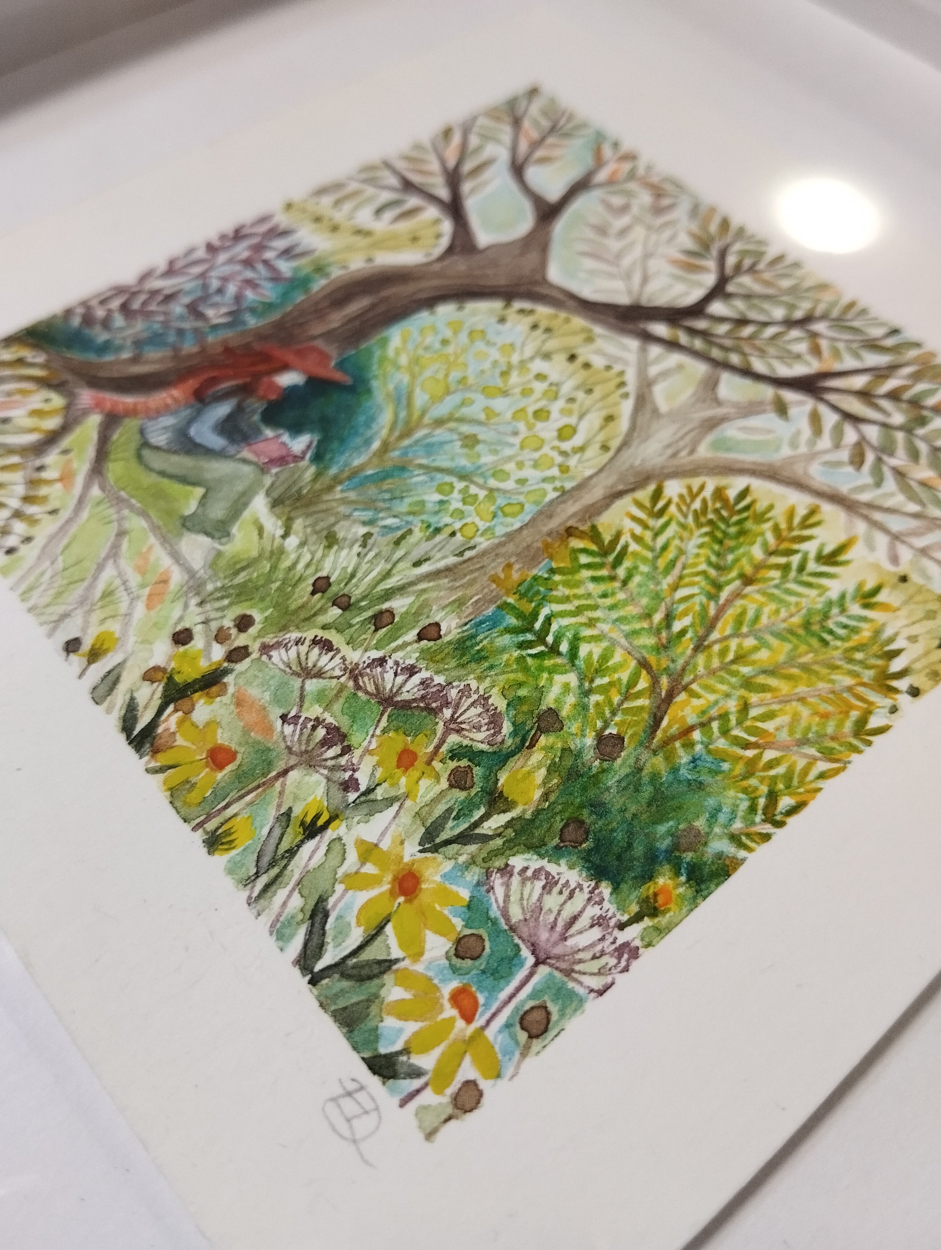 A Quiet Read ~ Original Framed