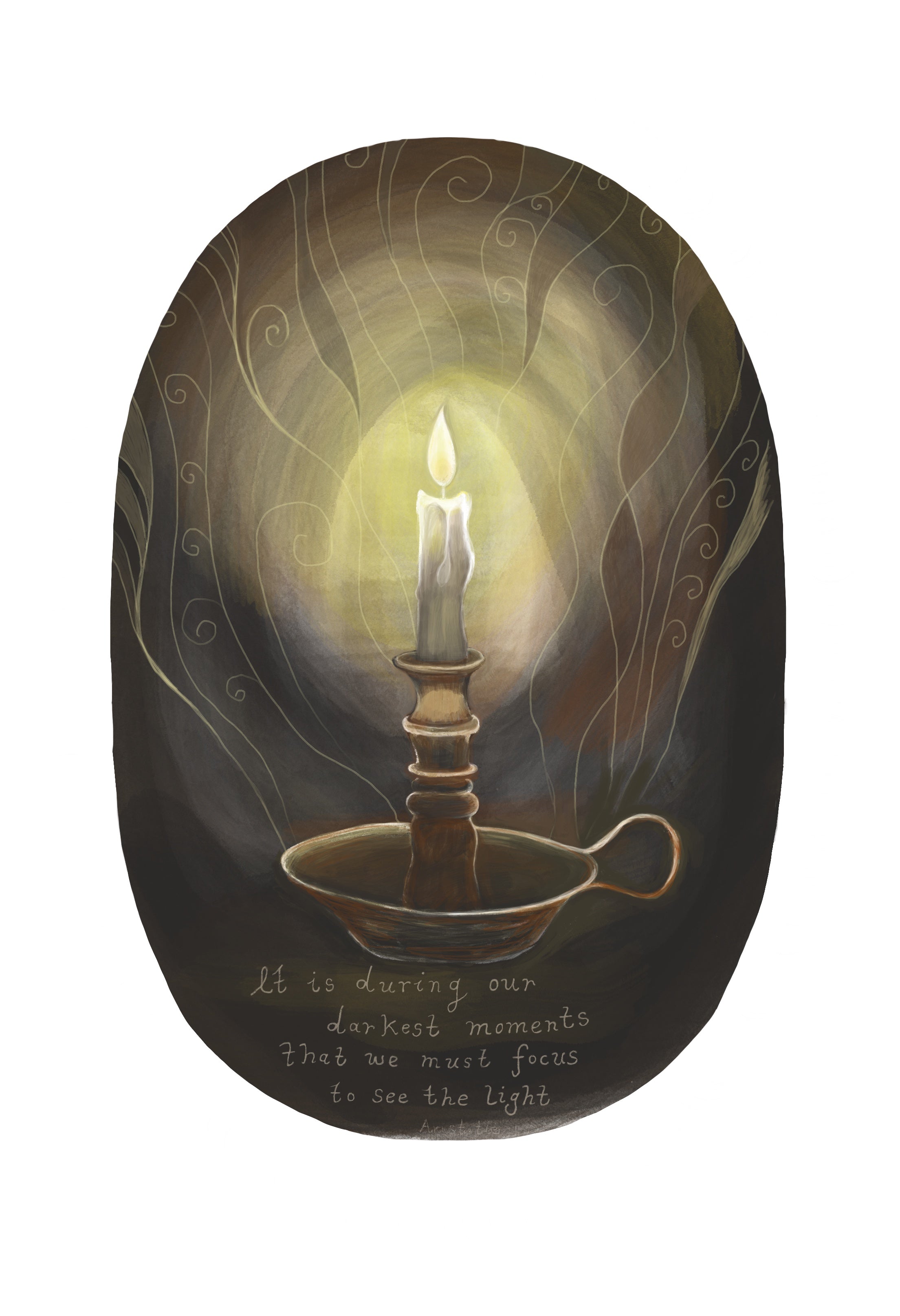 Focus to see the light ~ Art Print
