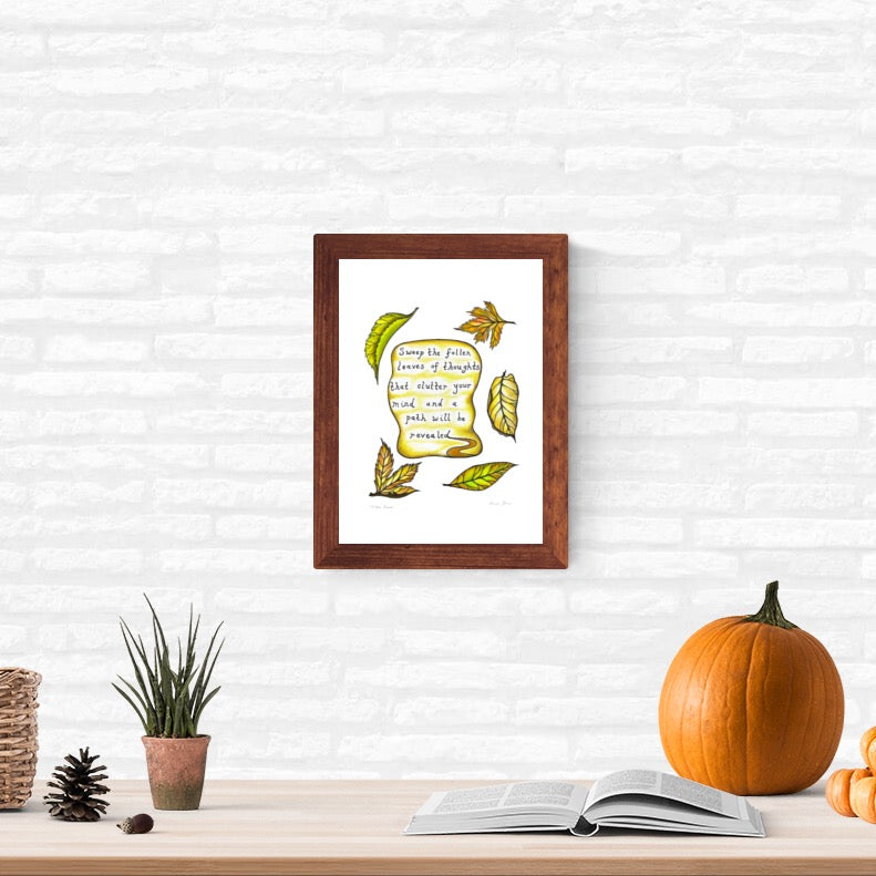 Fallen Leaves ~ Mindfulness ~ Art Print