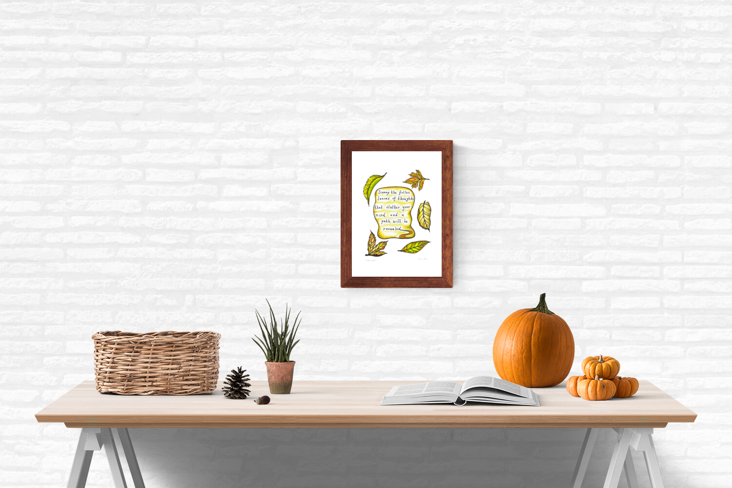 Fallen Leaves ~ Mindfulness ~ Art Print