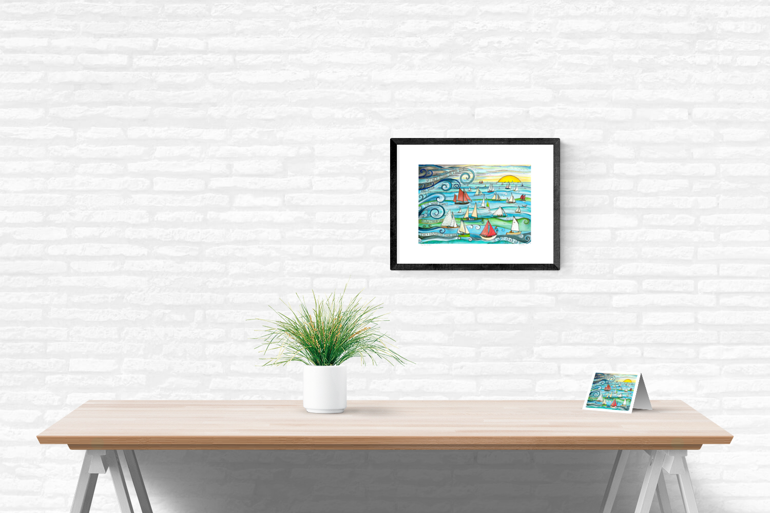 Sailing Boats ~ Quote Art Print