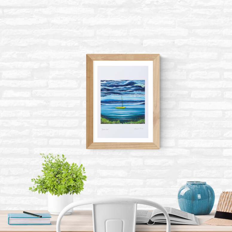 Yellow Boat On Strangford Lough ~ Art Print