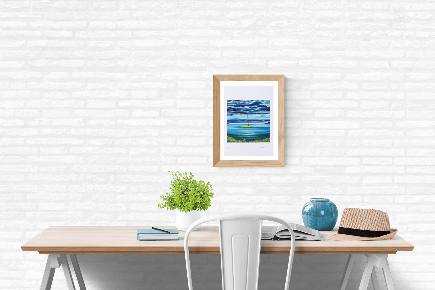 Yellow Boat On Strangford Lough ~ Art Print
