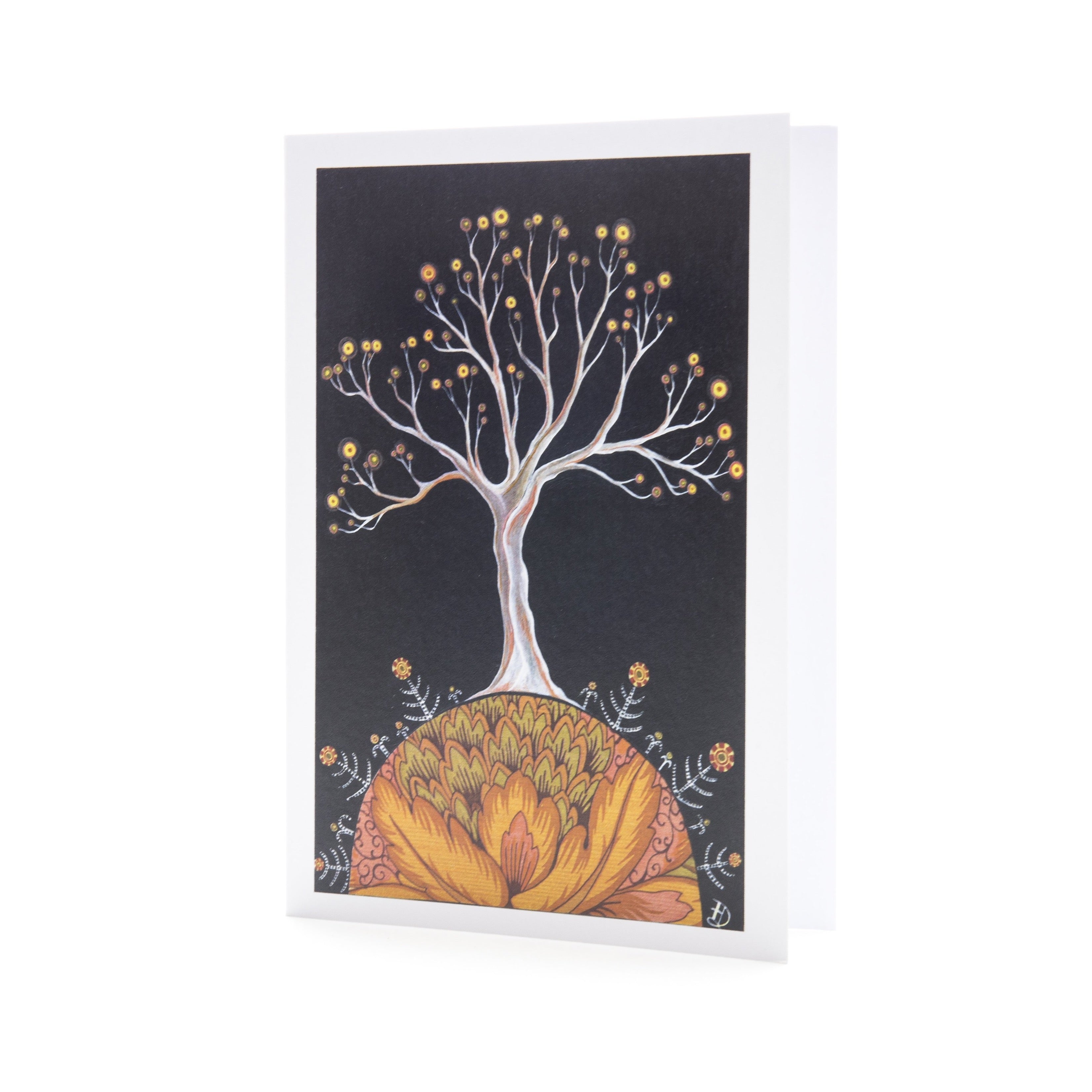 All A Glow ~ Tree Art ~ Greeting Card