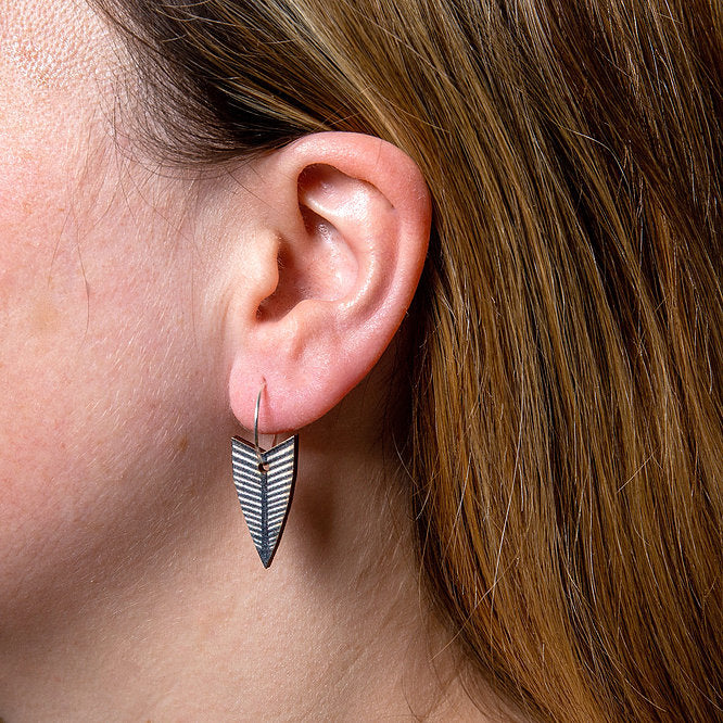 Arrowhead  ~ Wood & Sterling Silver ~ Earrings
