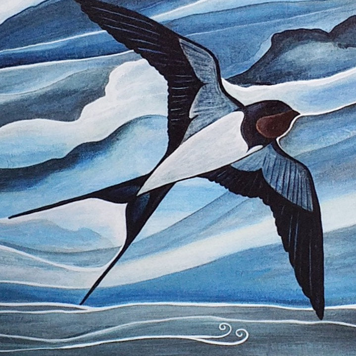 Swallow In Flight ~ Greeting Card