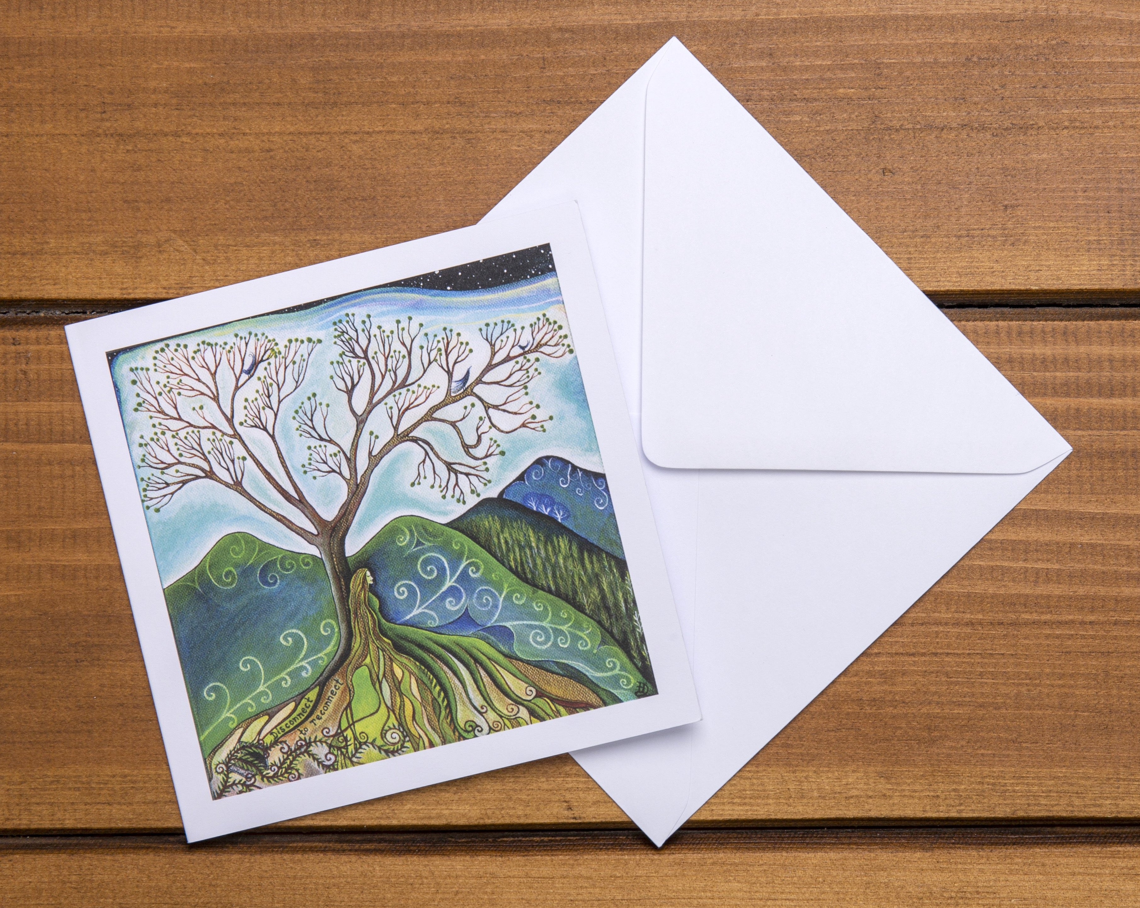 Disconnect To Reconnect  ~ Rewild Yourself ~ Square Card