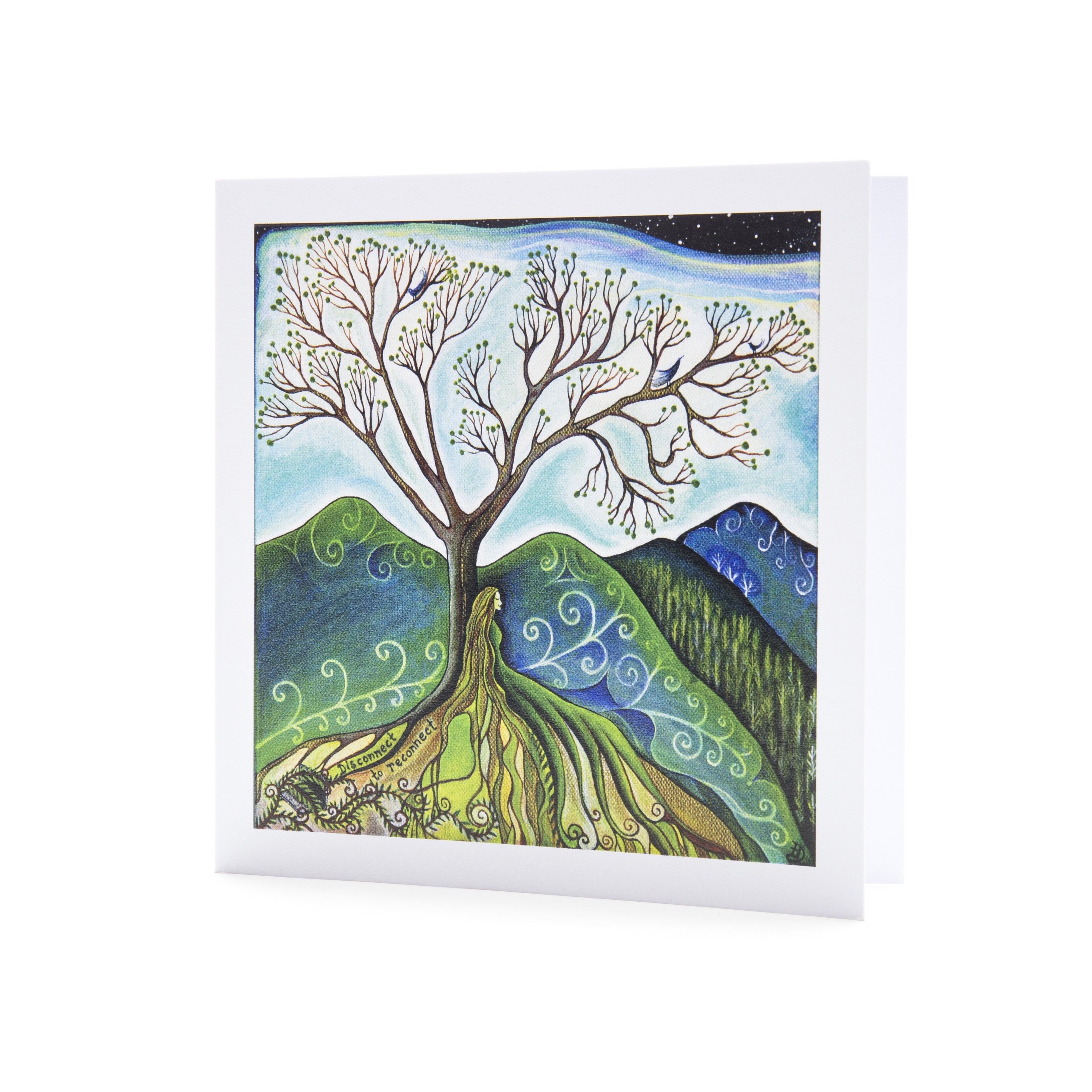 Disconnect To Reconnect  ~ Rewild Yourself ~ Square Card