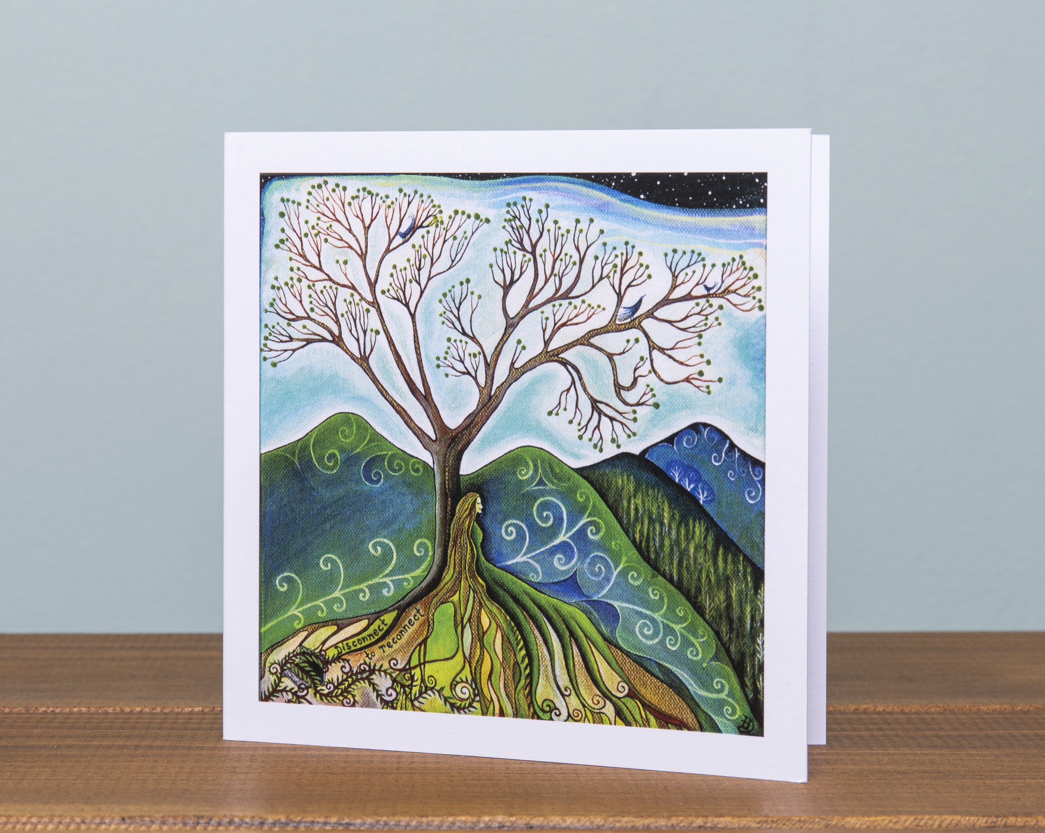 Disconnect To Reconnect  ~ Rewild Yourself ~ Square Card