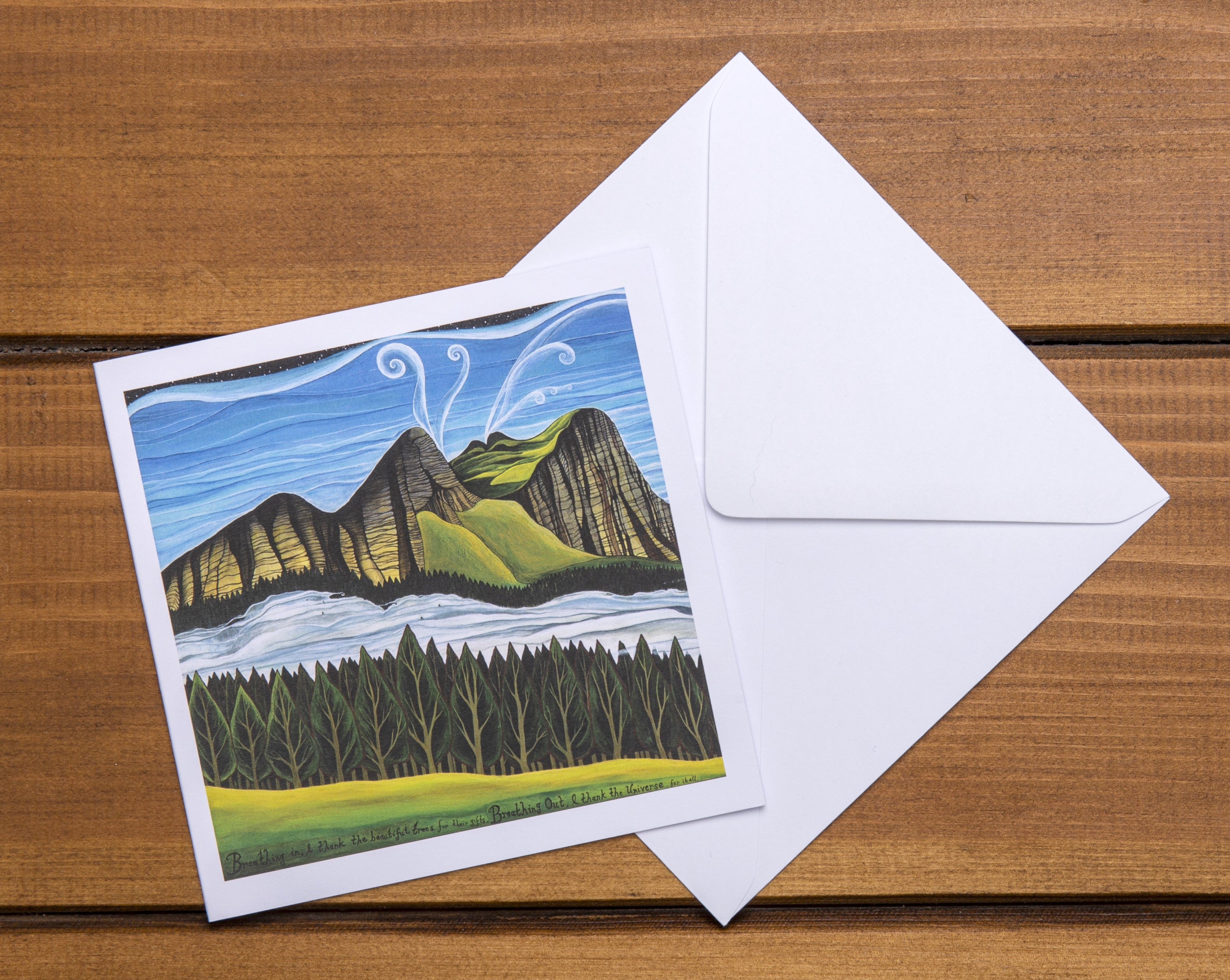Inhale Exhale  ~  Mindful Art ~ Greeting Card