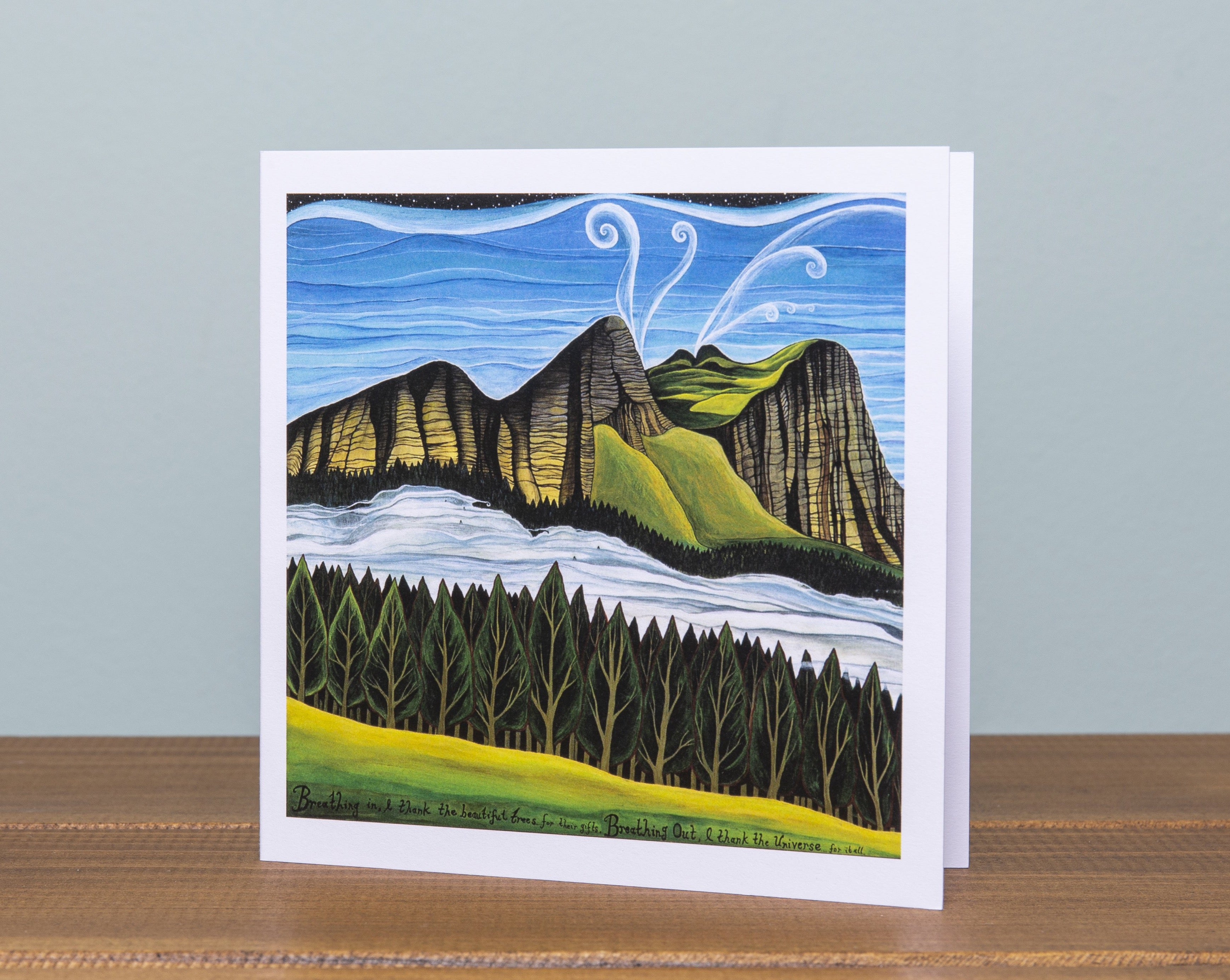 Inhale Exhale  ~  Mindful Art ~ Greeting Card