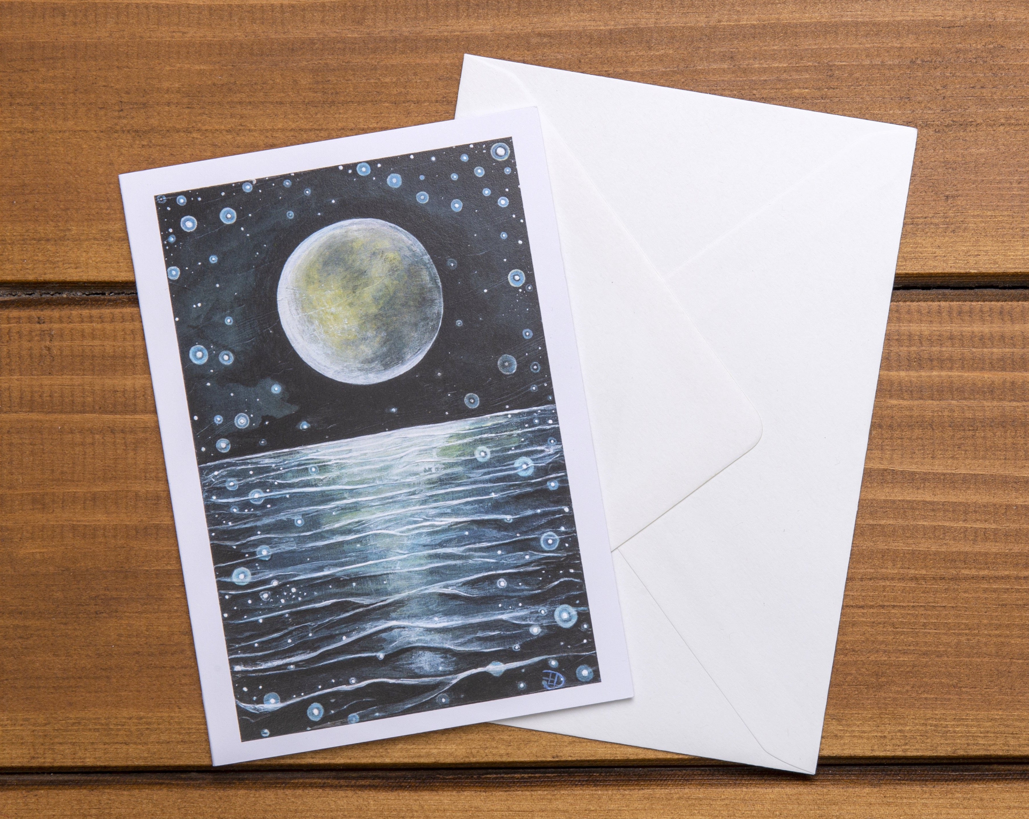Moon Over Water ~ Greeting Card