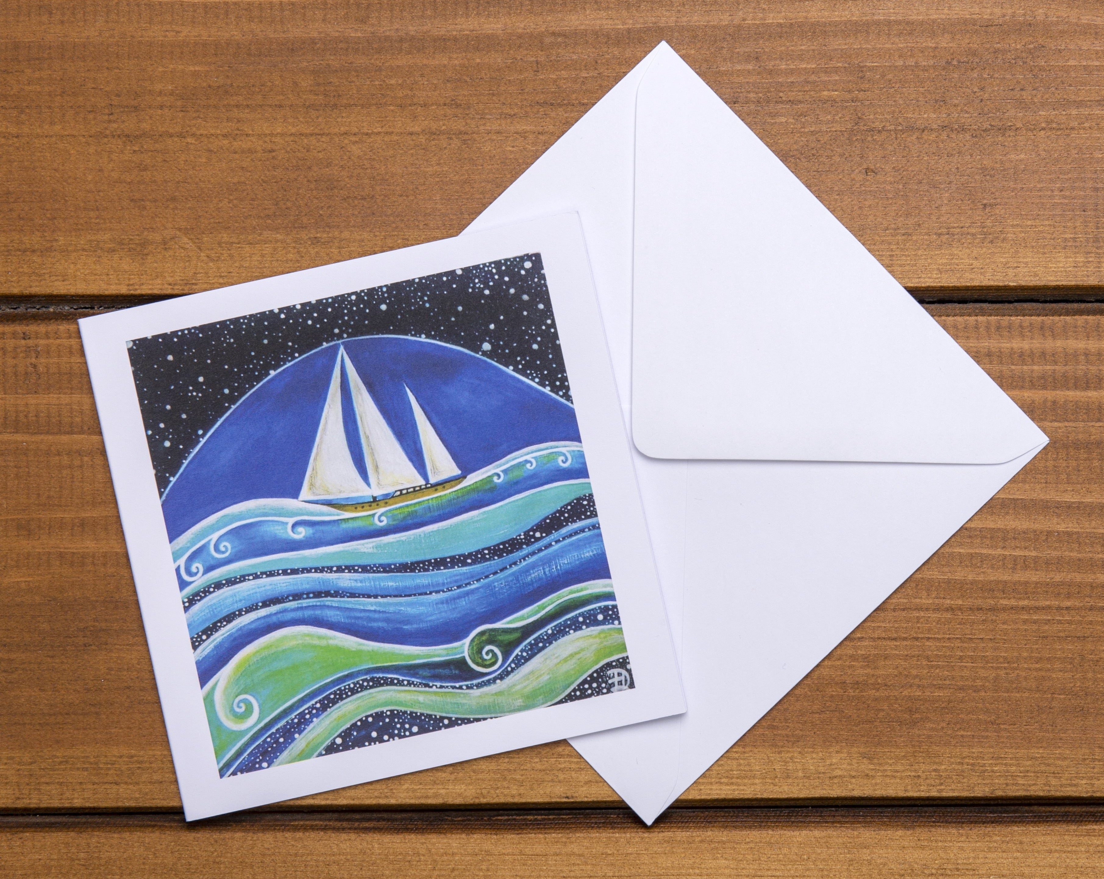 Star Sailing ~ Square Greeting Card