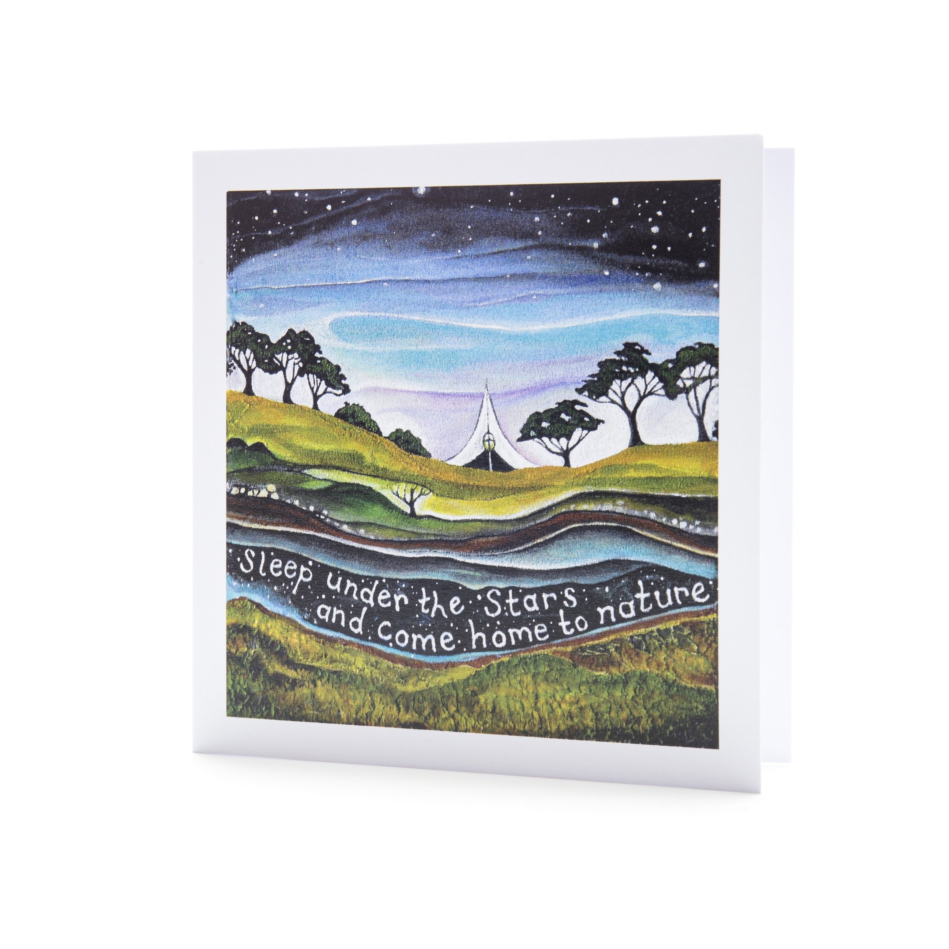 Sleep Under The Stars  ~  Wild Camping ~ Square Card