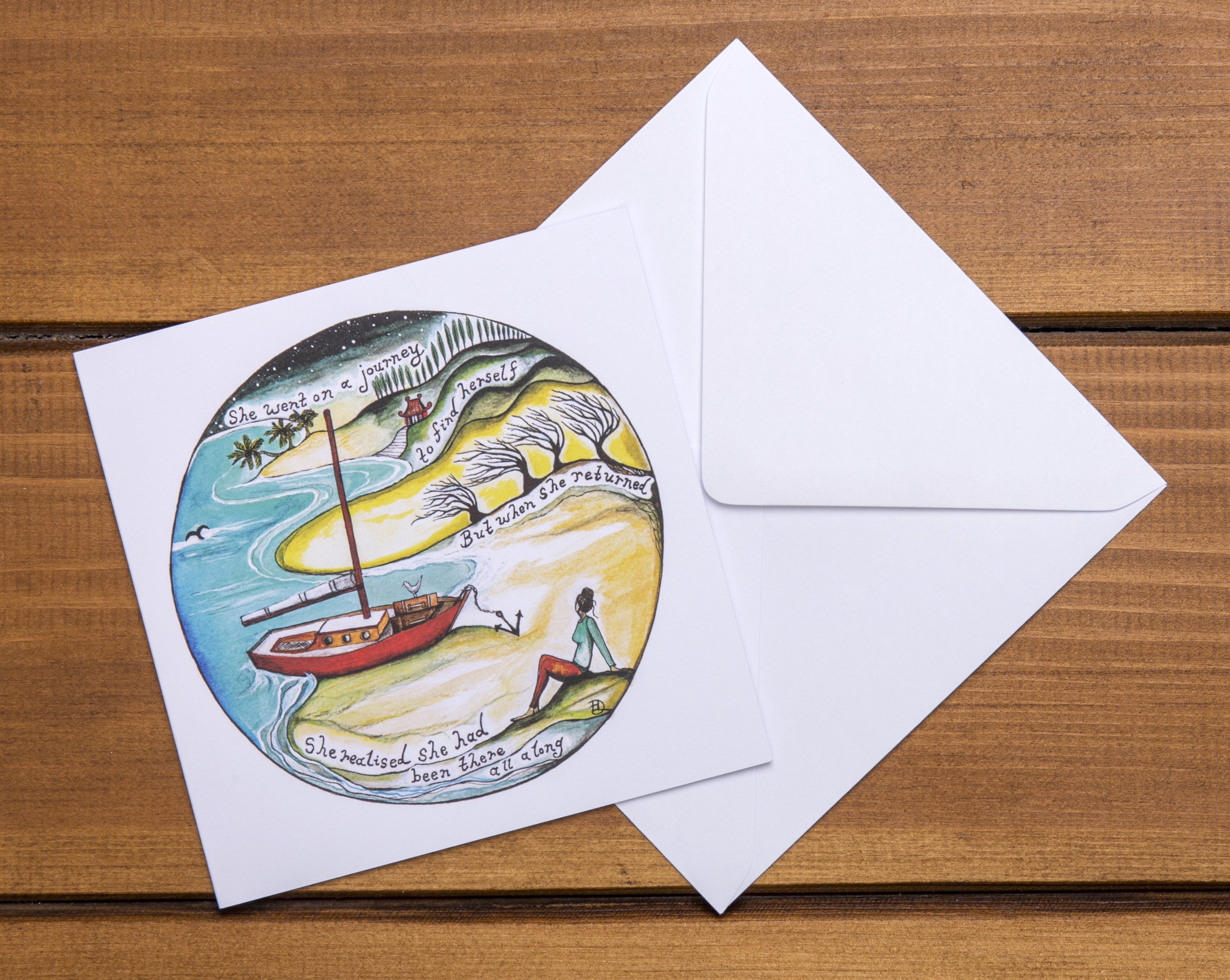 She Went On A Journey ~ Self Discovery ~ Greeting Card