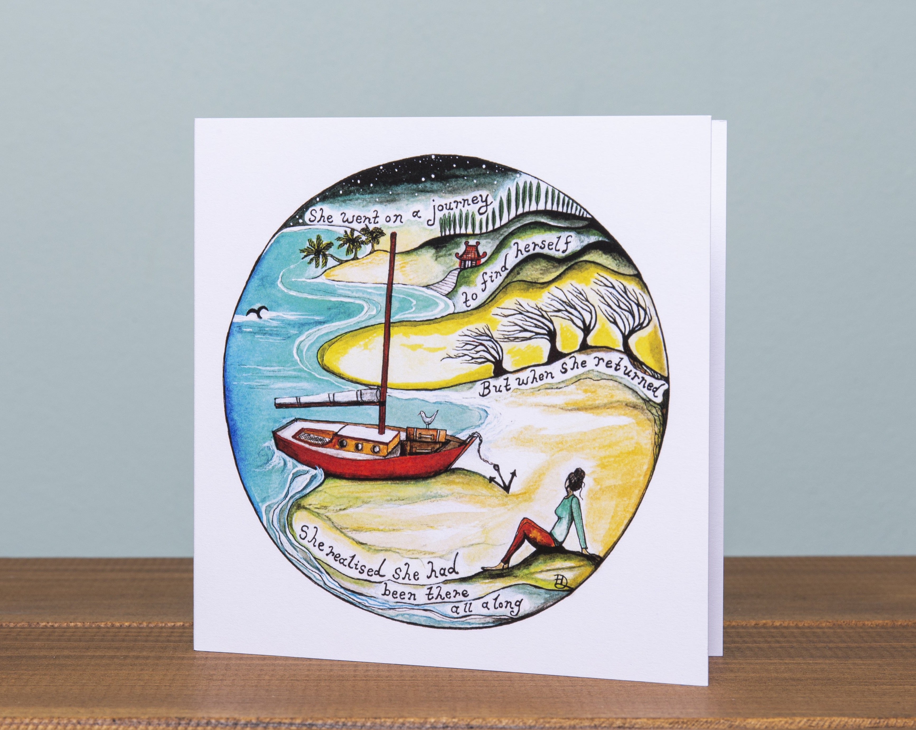 She Went On A Journey ~ Self Discovery ~ Greeting Card