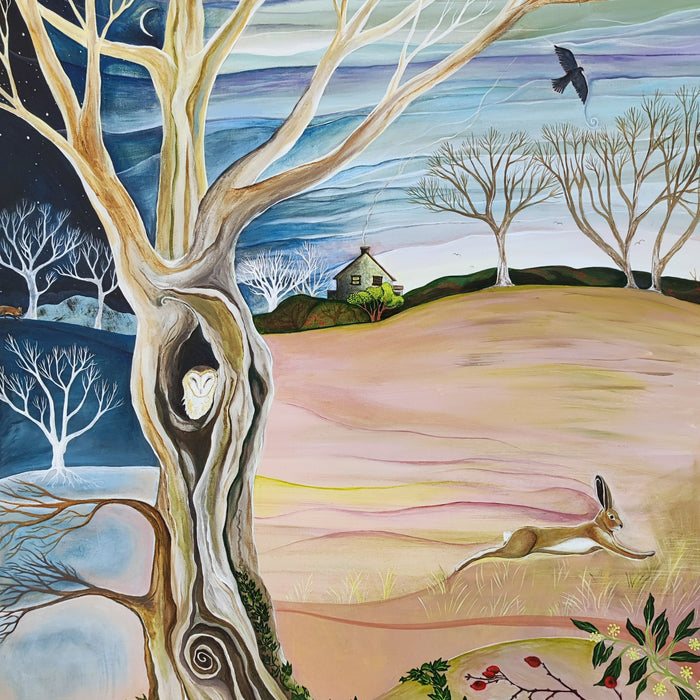 Wintering by artist Hannah Dorman. Northern Ireland art. Mindful art. Mindful living