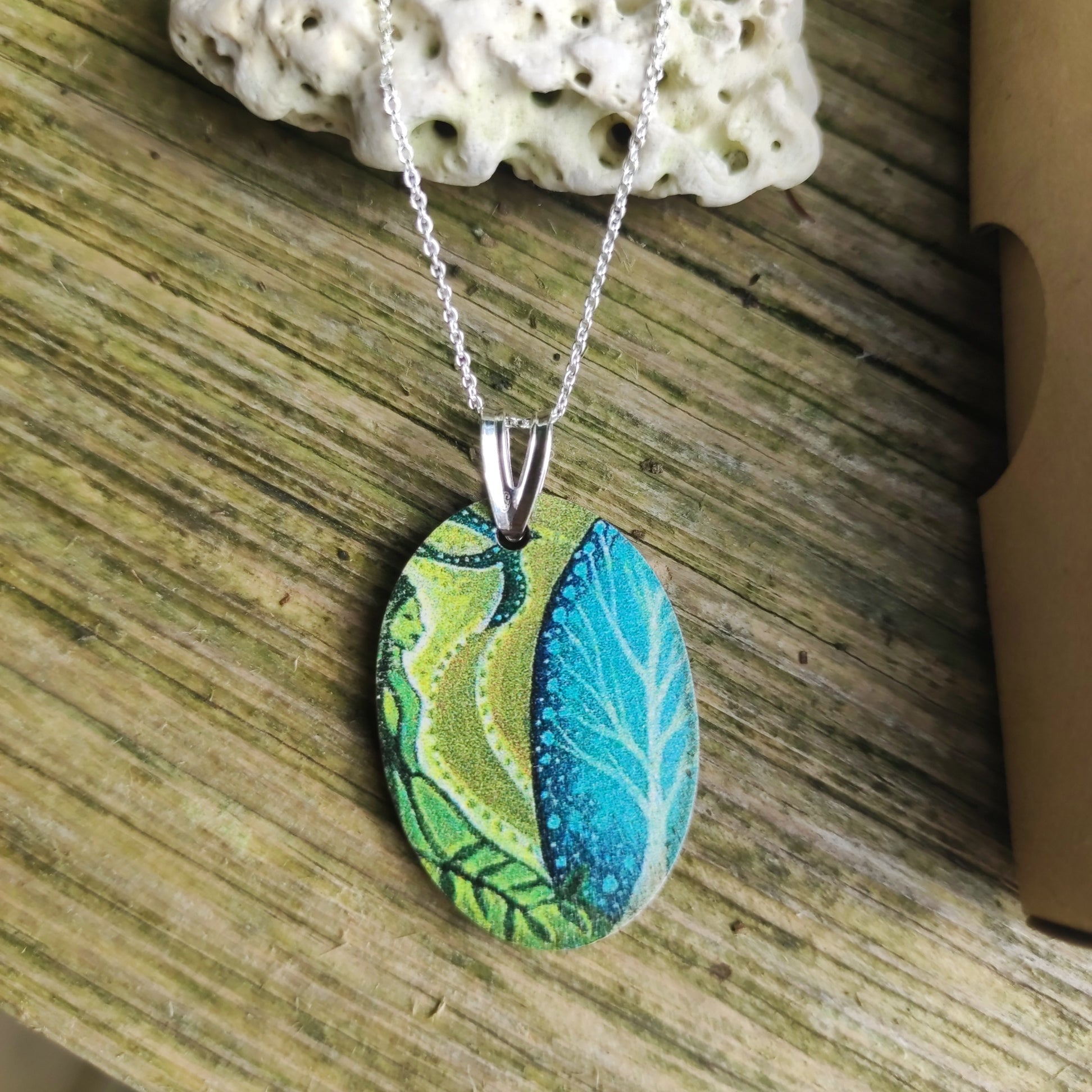 Connected to Nature ~ Wood & Sterling Silver Pendant