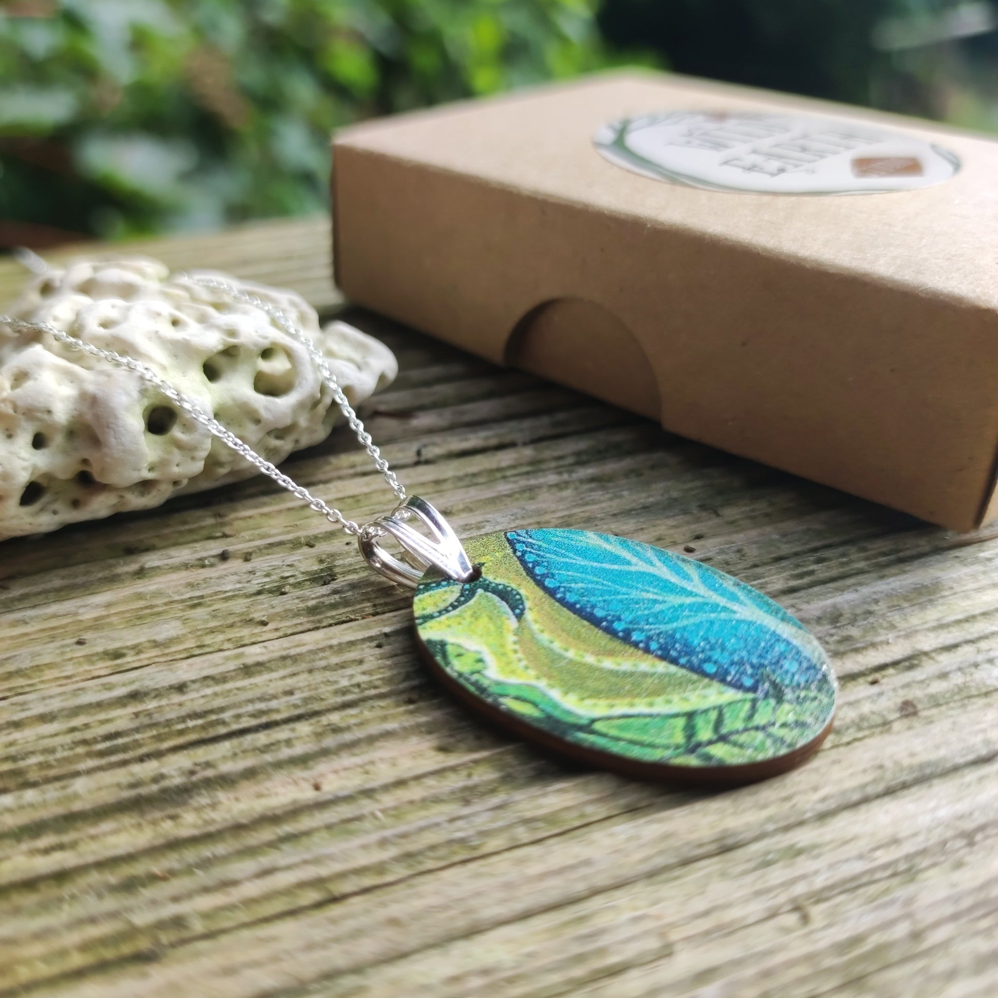 Connected to Nature ~ Wood & Sterling Silver Pendant