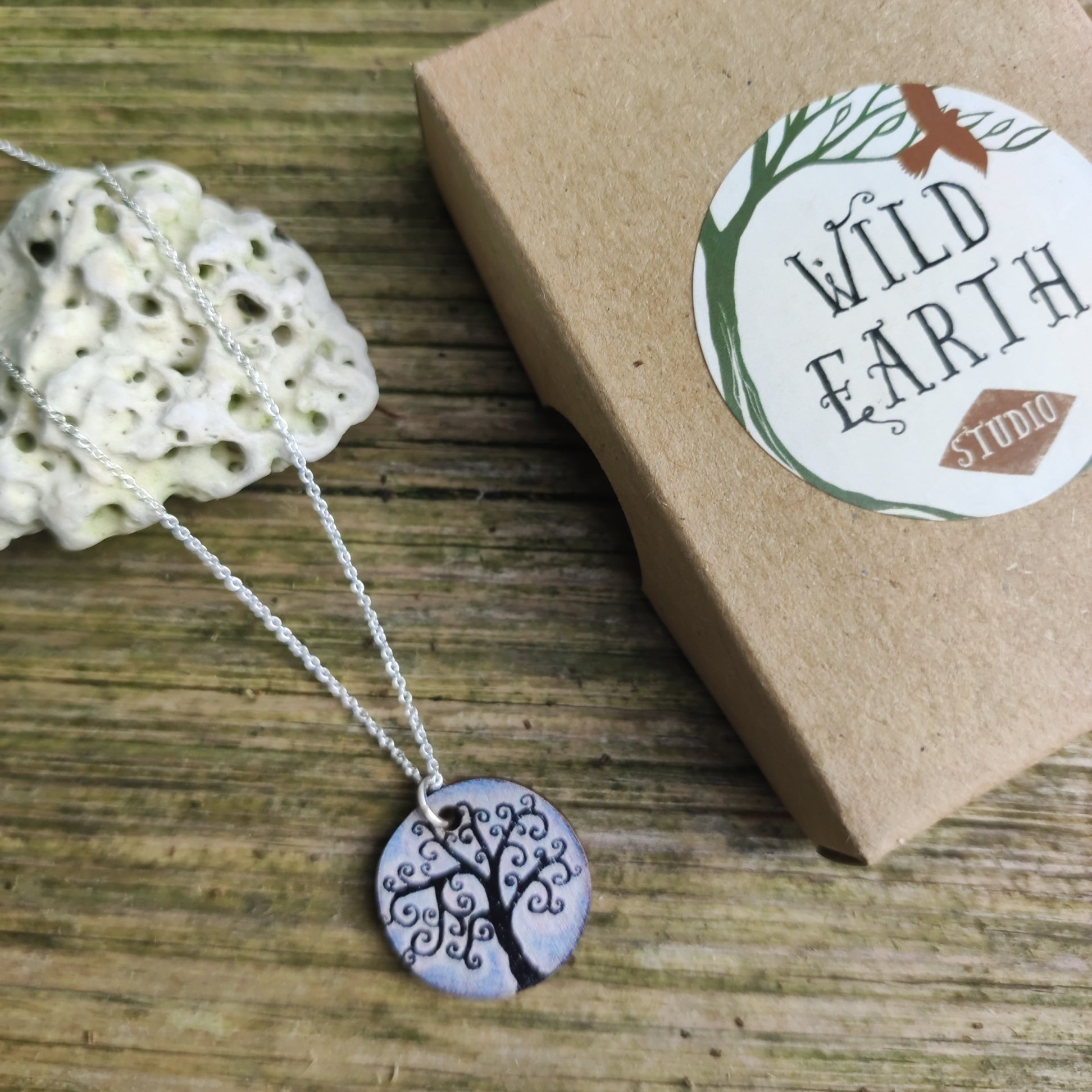 Tree of Life ~ Wood & Sterling Silver Pendant