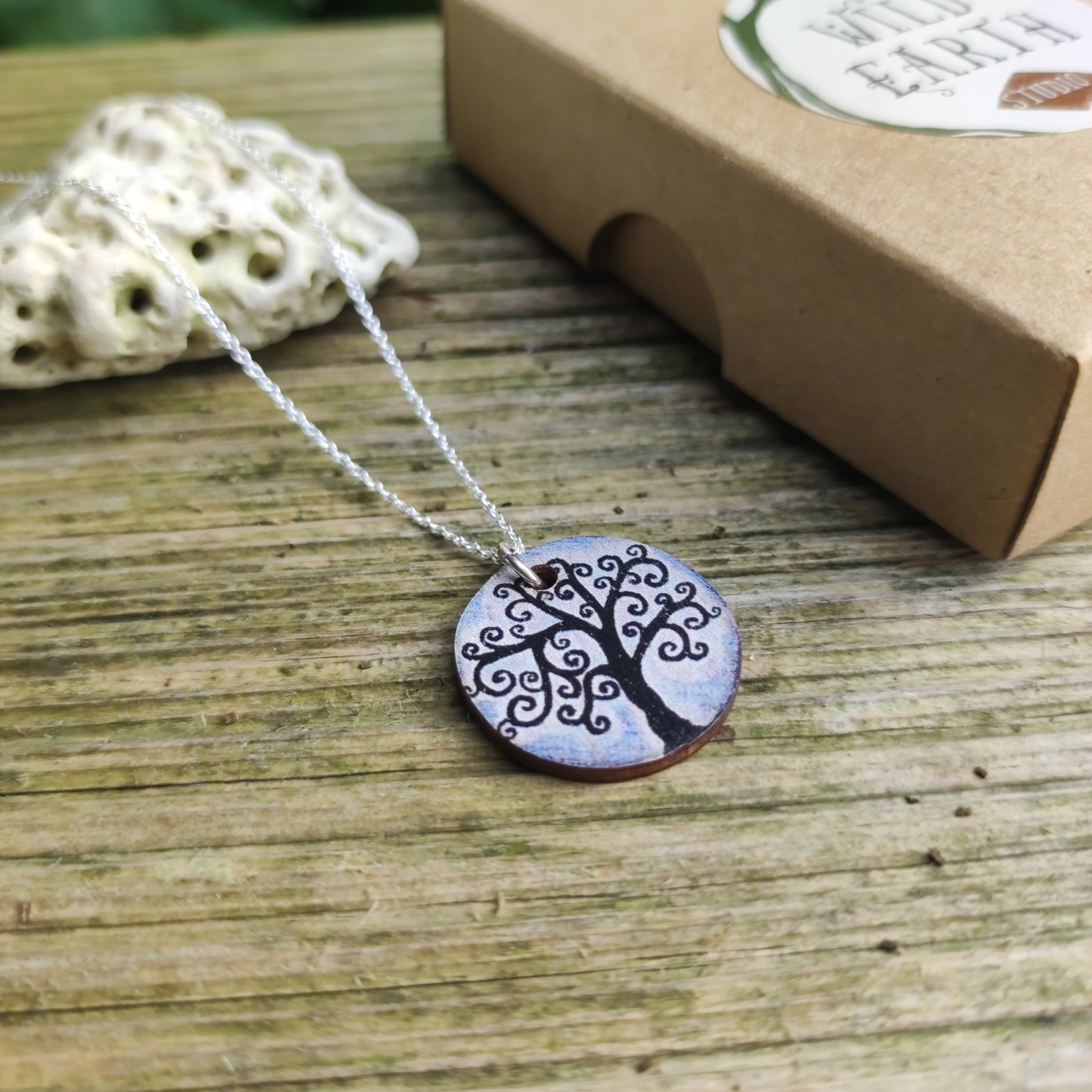 Tree of Life ~ Wood & Sterling Silver Pendant