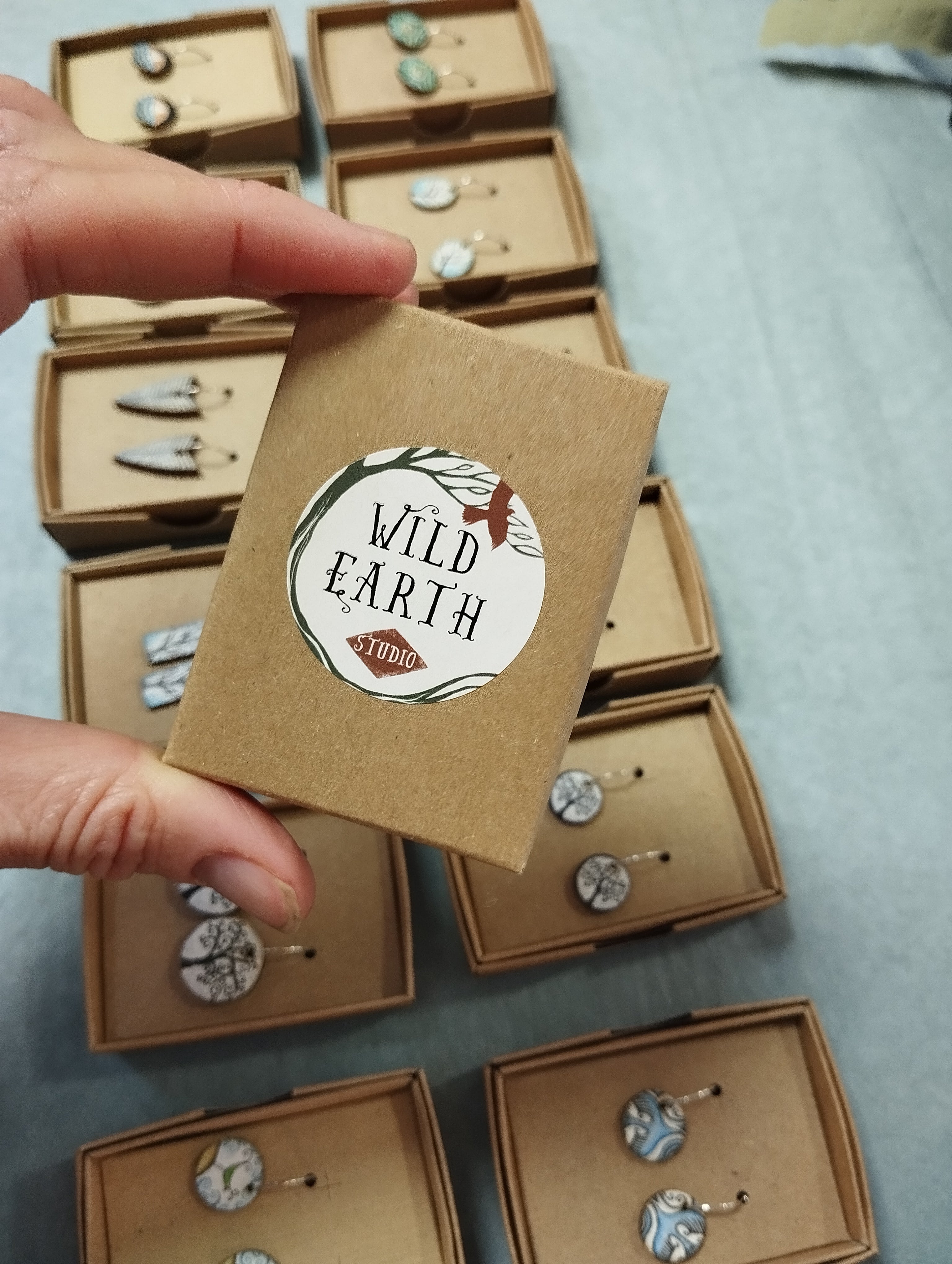 Tree Of Life Small ~ Wood & Sterling Silver ~ Earrings