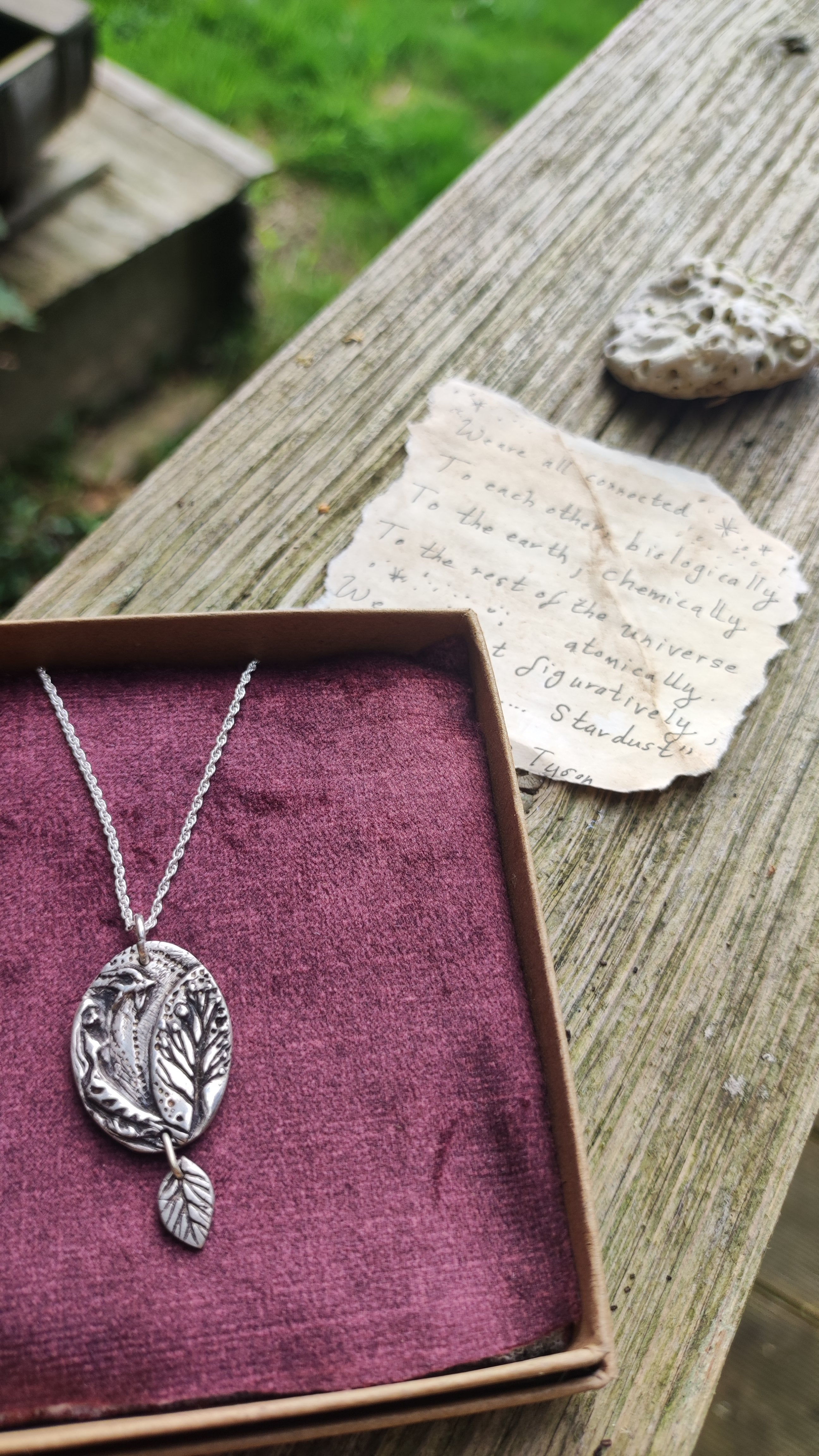 We are all Connected ~ Silver pendant