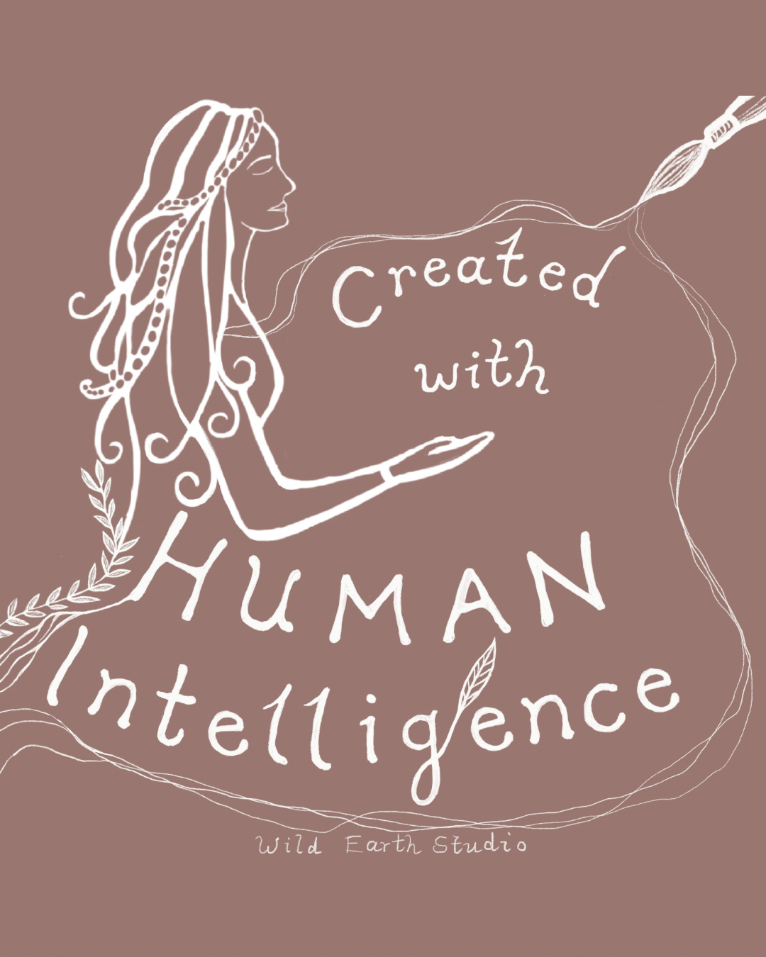 Artwork made with human intelligence 