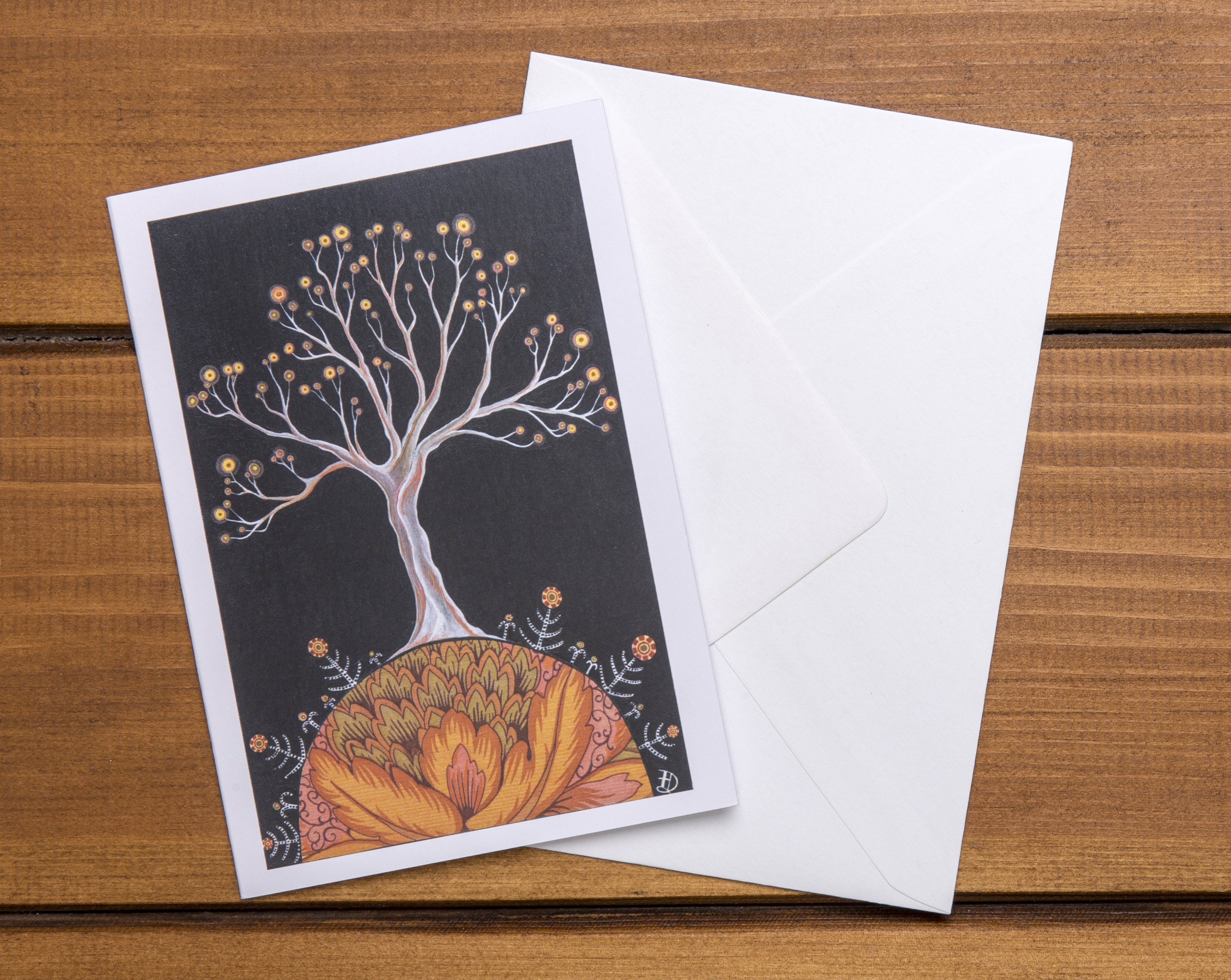 All A Glow ~ Tree Art ~ Greeting Card
