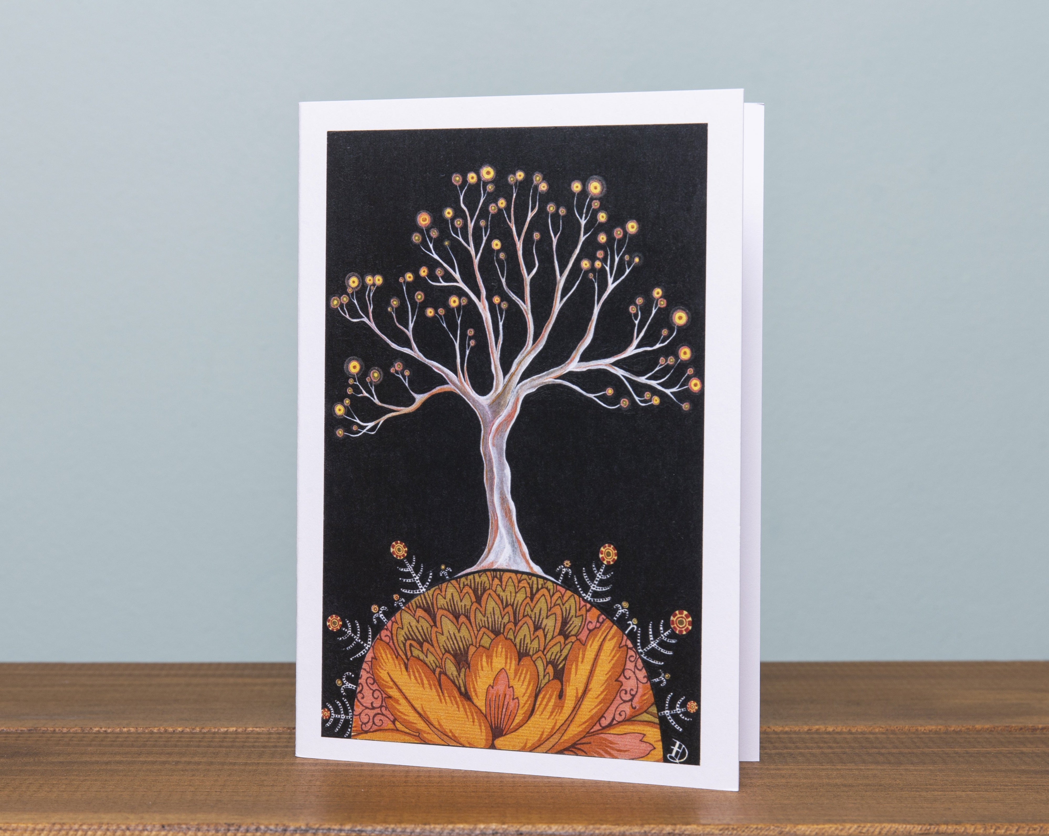 All A Glow ~ Tree Art ~ Greeting Card