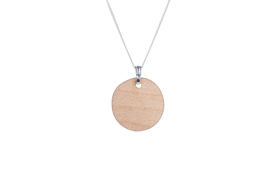 Star Sailing Small ~ Wood & Sterling Silver Chain ~ Pendant