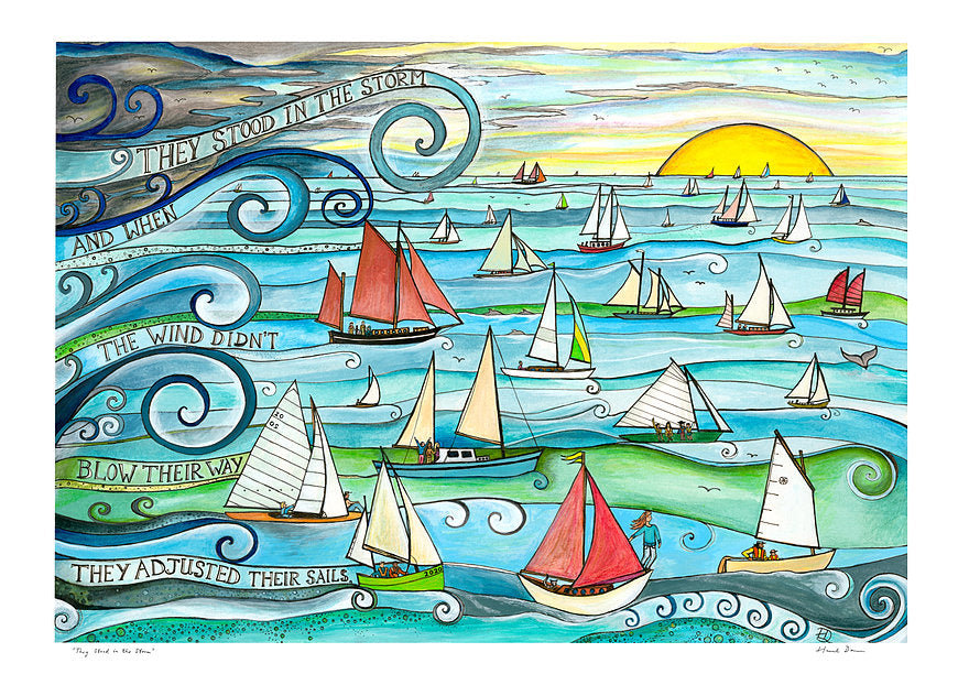 Sailing Boats ~ Quote Art Print