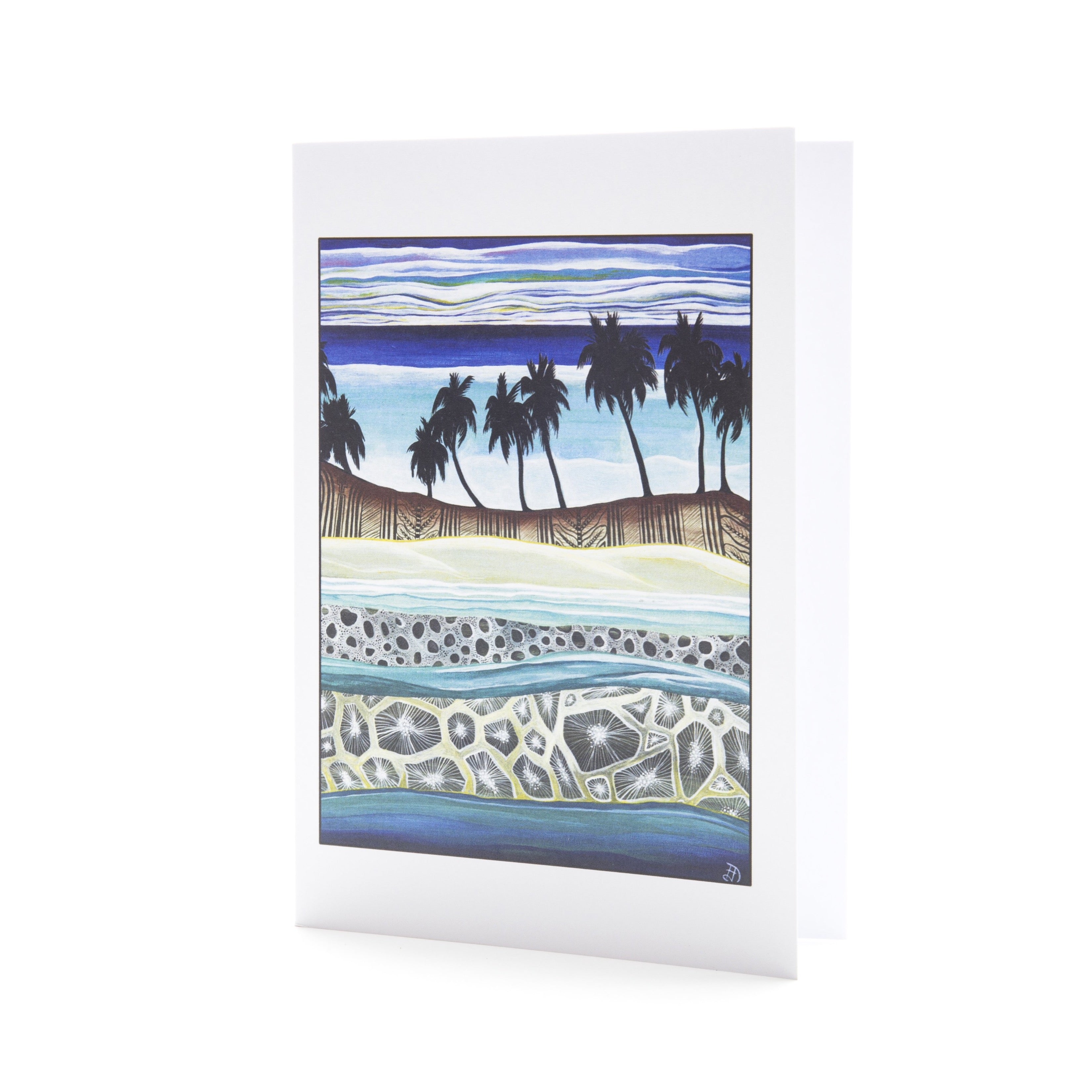 Beyond The Reef ~ Pacific Island Scene ~ Greeting Card