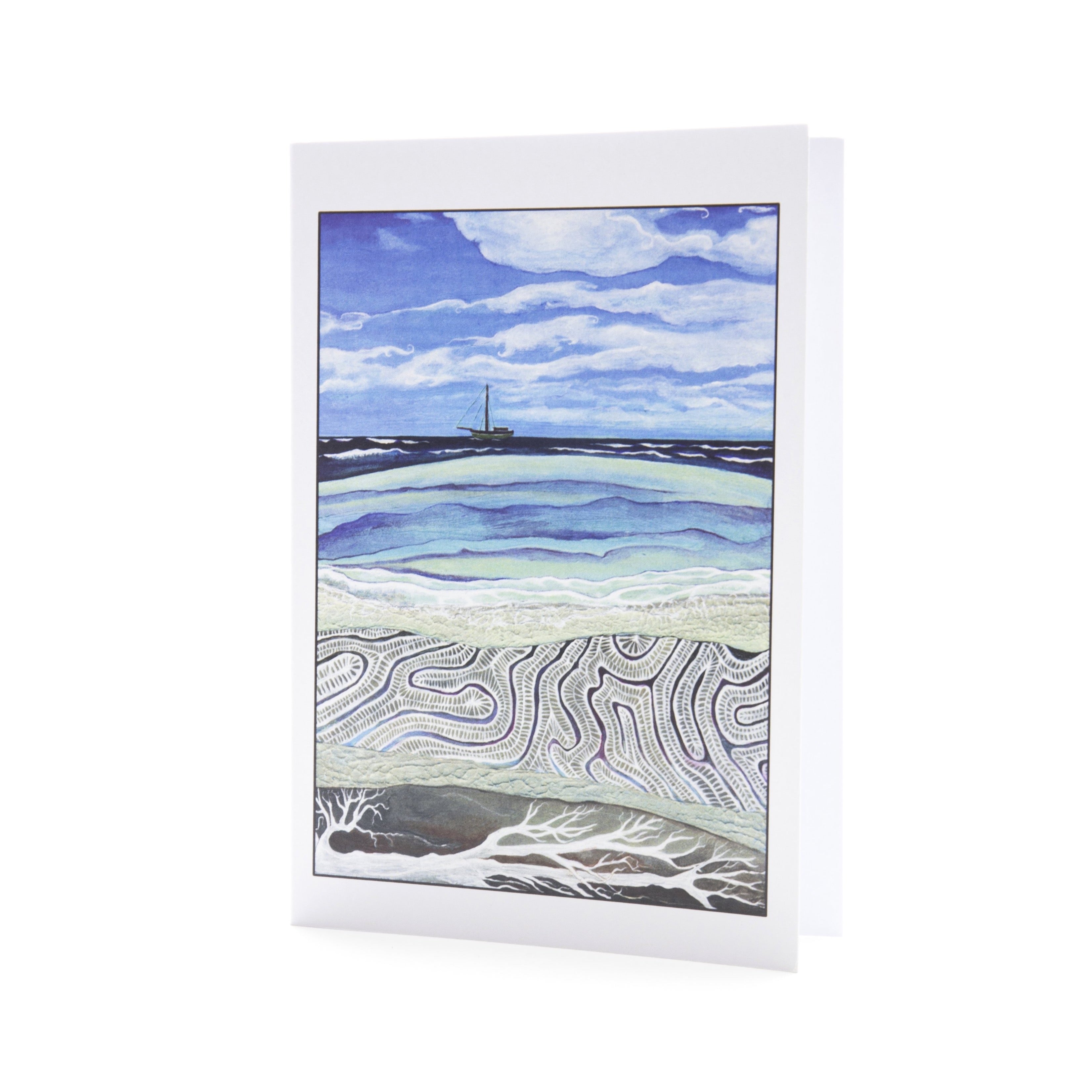 Between The Blue And The Green~ Pacific Island ~ Greeting Card