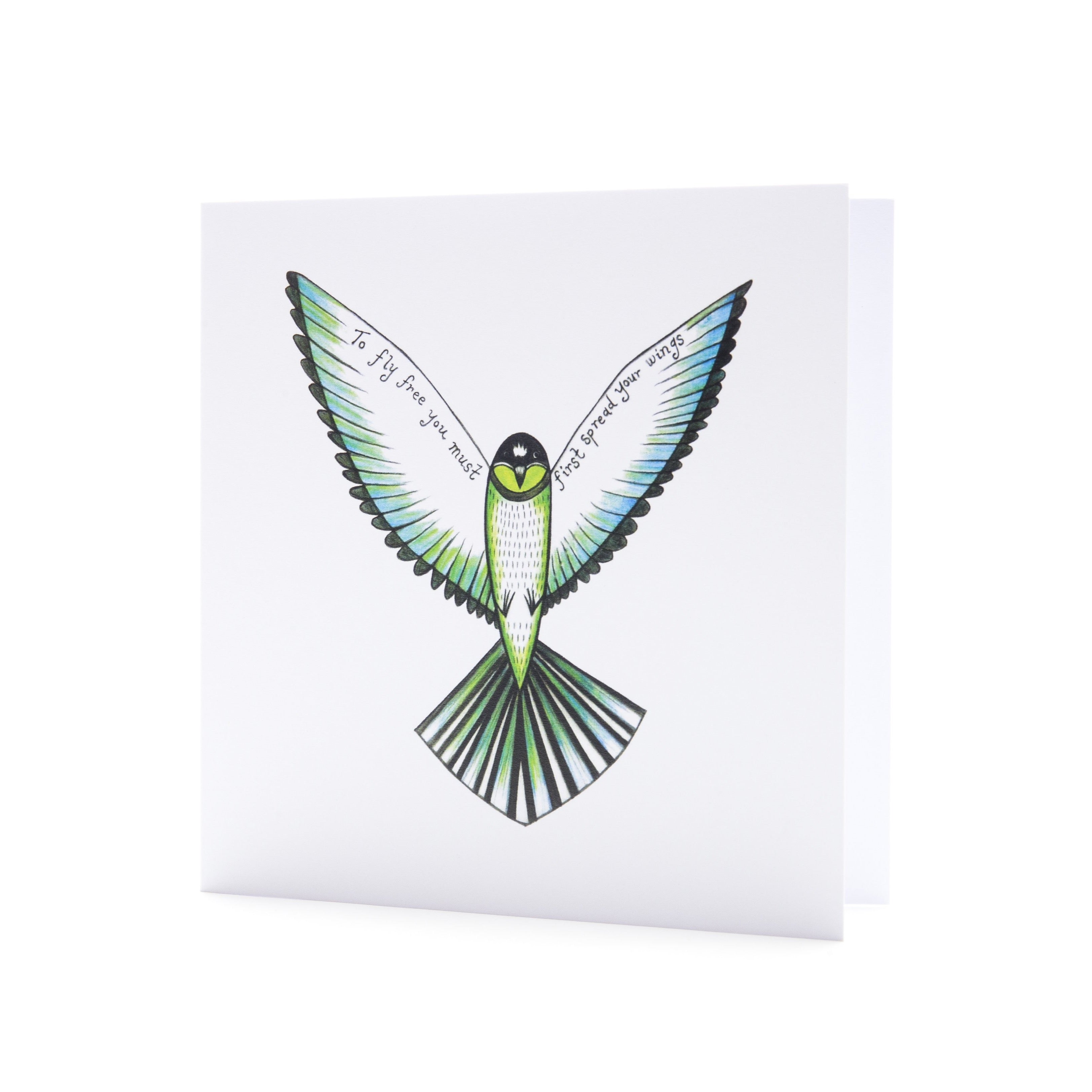 Fly Free ~ Bird Quote ~ Greeting Card