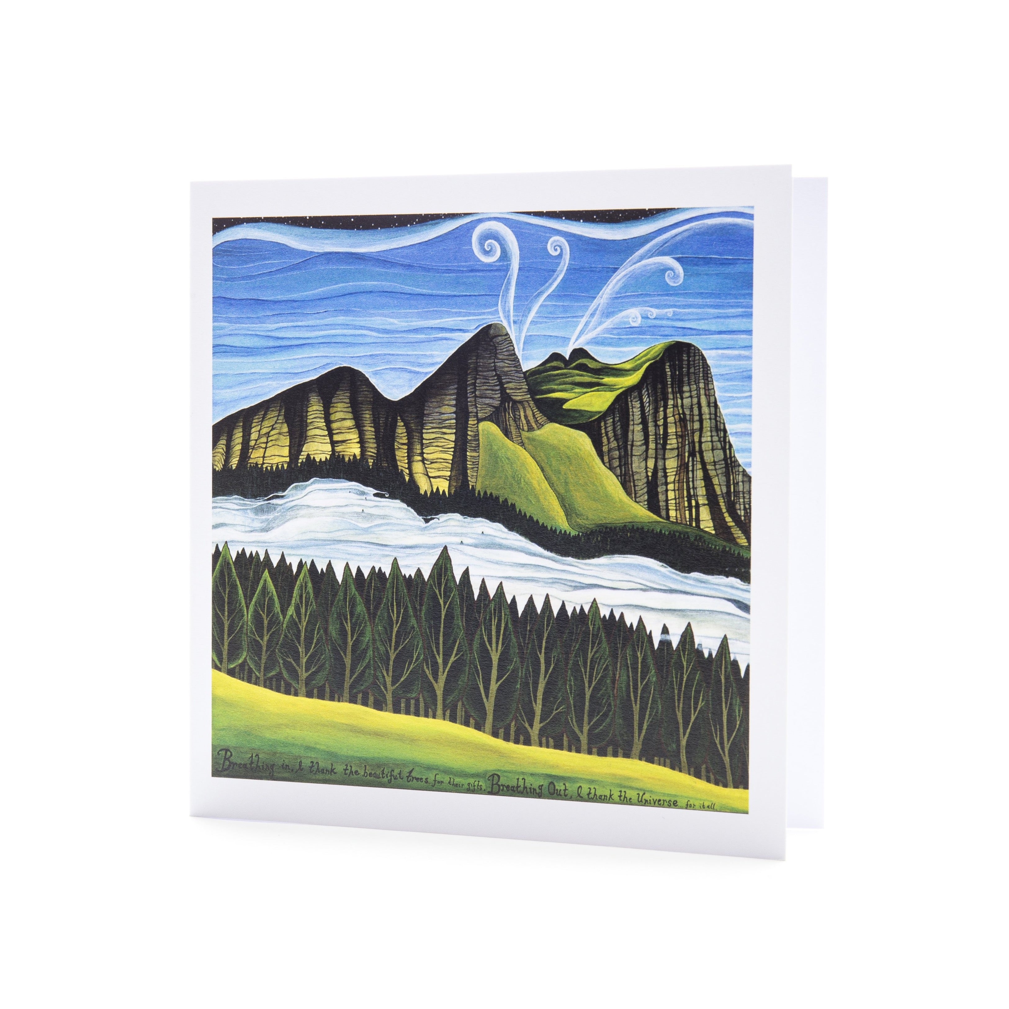 Inhale Exhale  ~  Mindful Art ~ Greeting Card