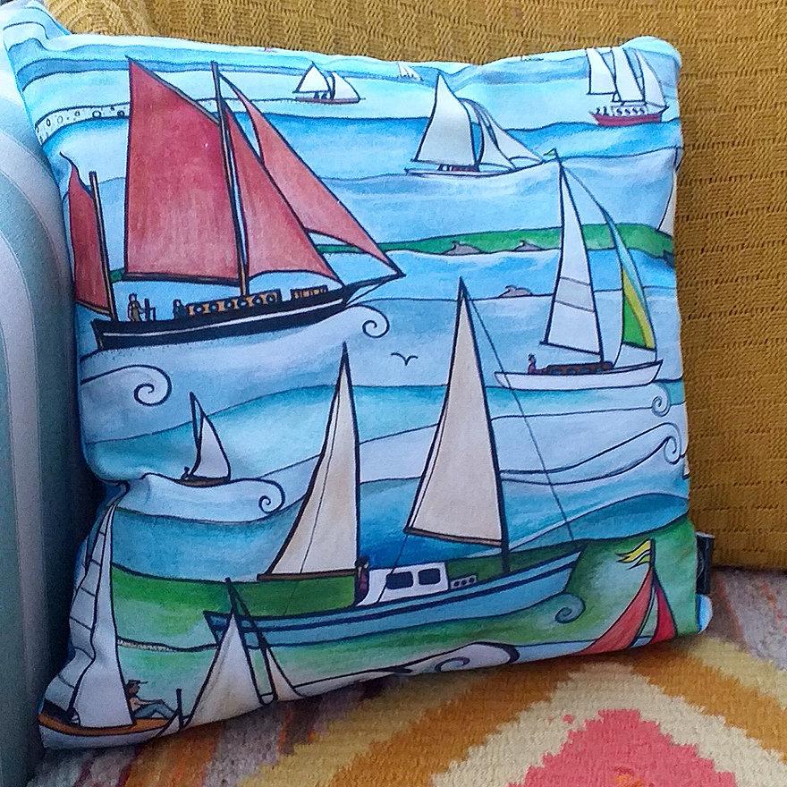 Sailing Boats ~ Cushion